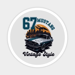 Vintage Style - 67 Mustang Magnet